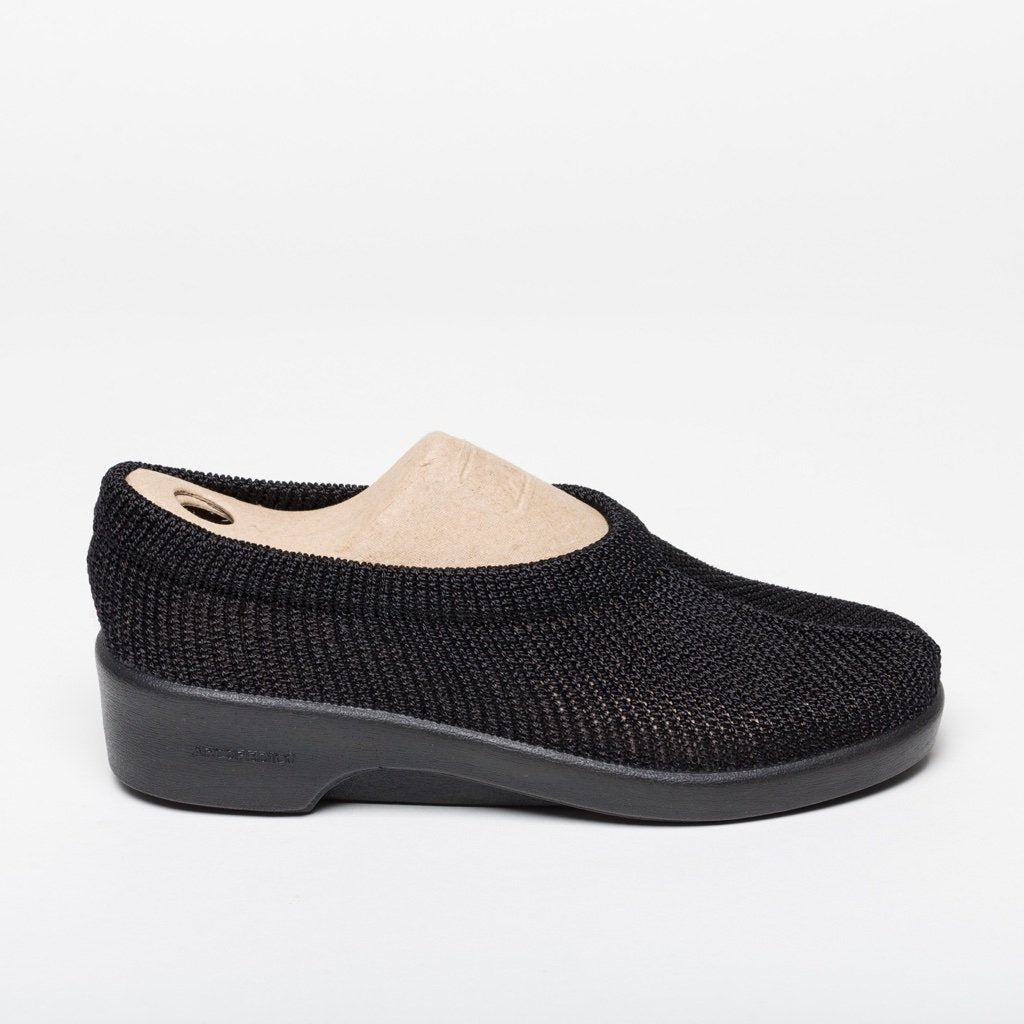 Amadora Black Slip Ons | Women Size 36 to 41 | MyJooti.com