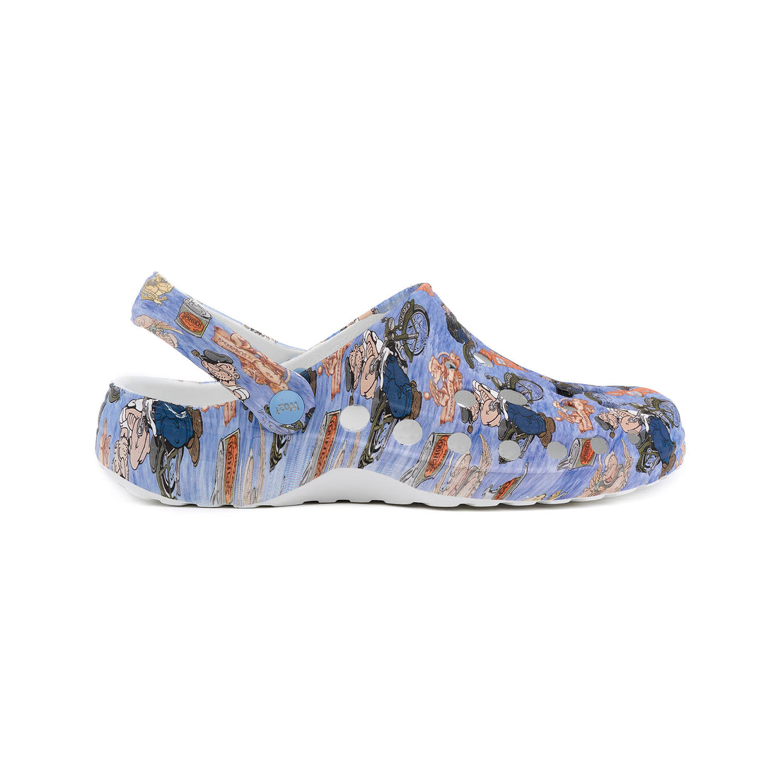 Popeye Biker Print  Clogs