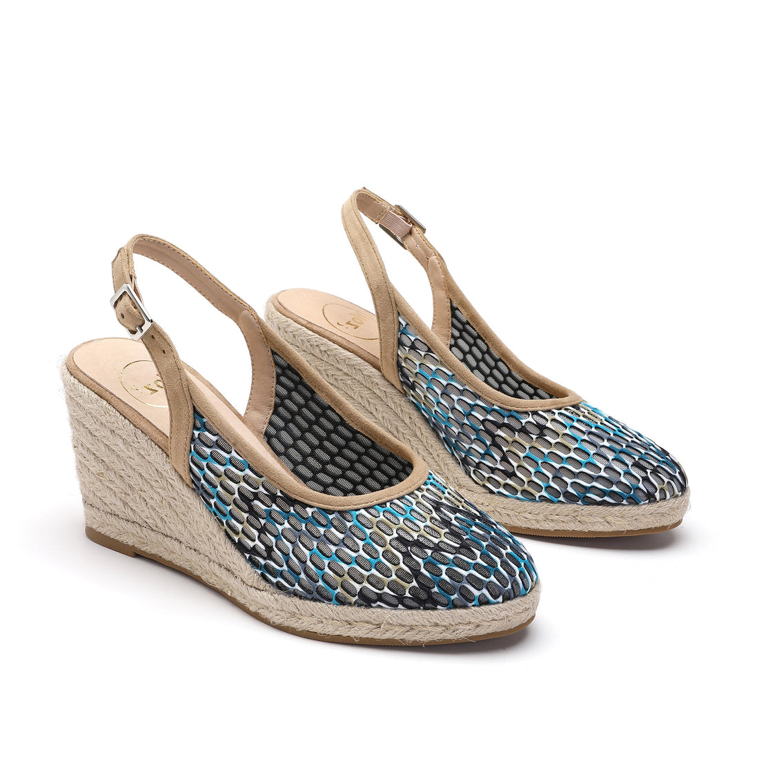 Marilyn Blue Beige Espadrilles