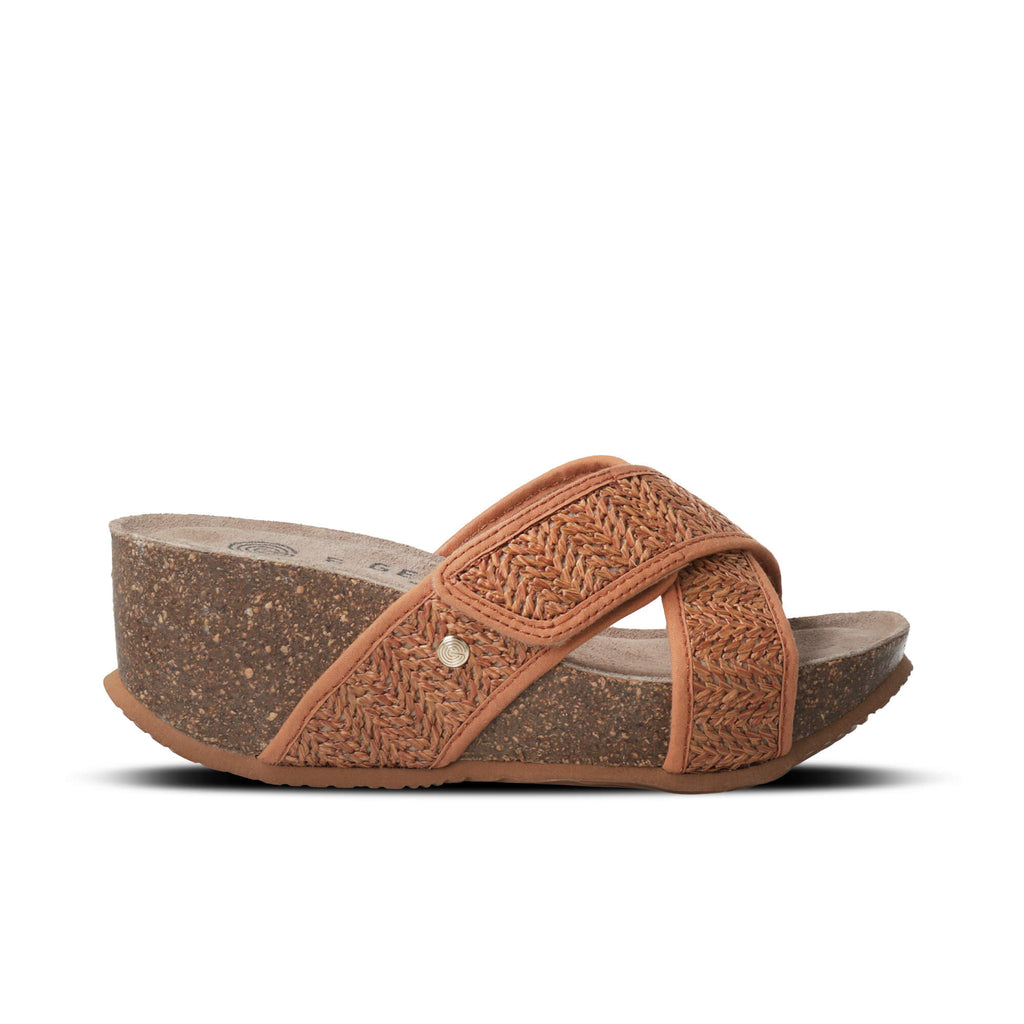 Benicasim Brown Raffia Sandal
