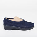Amadora Navy Slip Ons | Women Size 36 to 41 | MyJooti.com