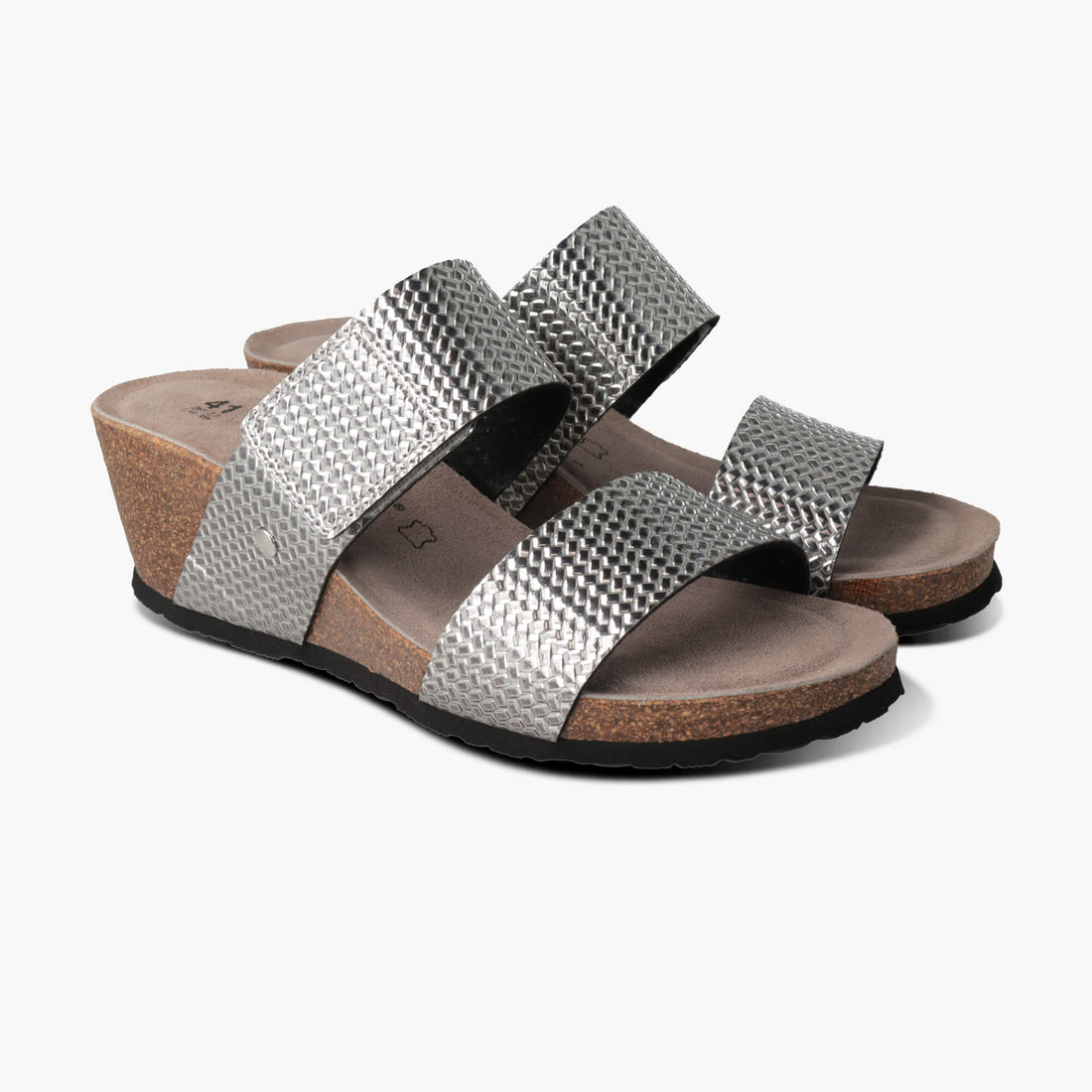 Aline Metallic Silver Sandals