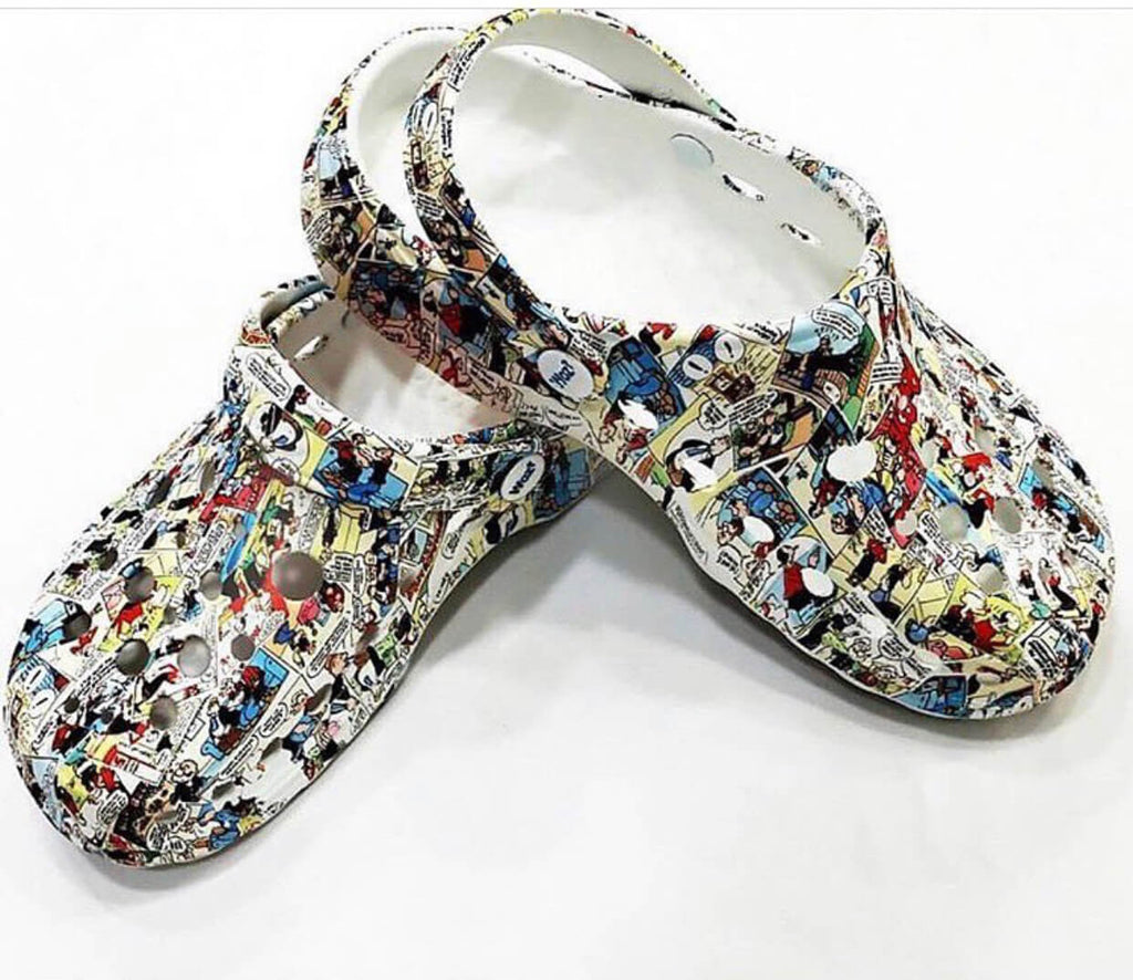 Popeye Comix Print Clogs